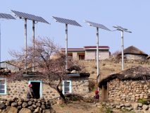 Solarzellenanlage in Lesotho